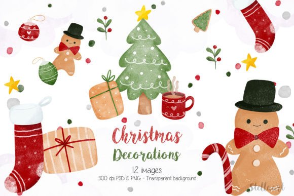 Download Watercolor Christmas Decorations - Christmas decorations Collection