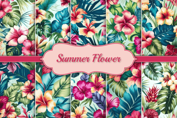 Download Summer Flower Watercolor Background - Flower Collection