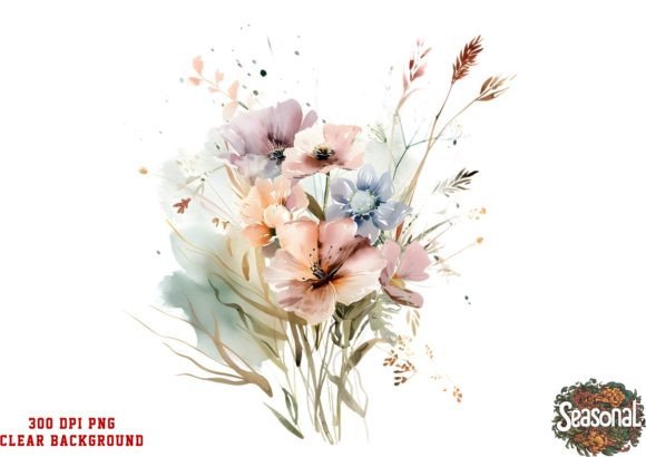Download Watercolor Spring Wildflower Clipart - Flower Collection