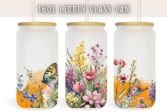 Download Summer Flower Watercolor 16 Oz Libbey - Flower Collection