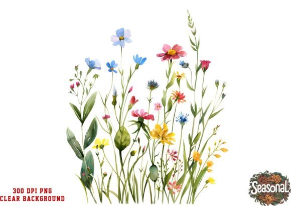 Download Watercolor Wild Flower Clipart - Flower Collection