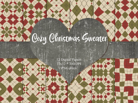 Download Cozy Holiday Christmas Sweater Paper - Cozy holiday Collection