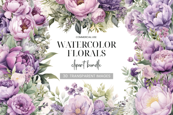 Download Purple Watercolor Flower Clipart - Flower Collection