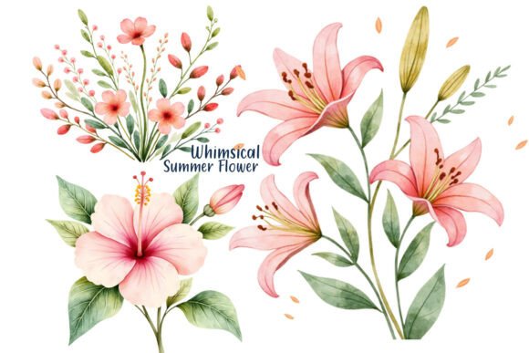 Download Whimsical Summer Flower Watercolor - Flower Collection