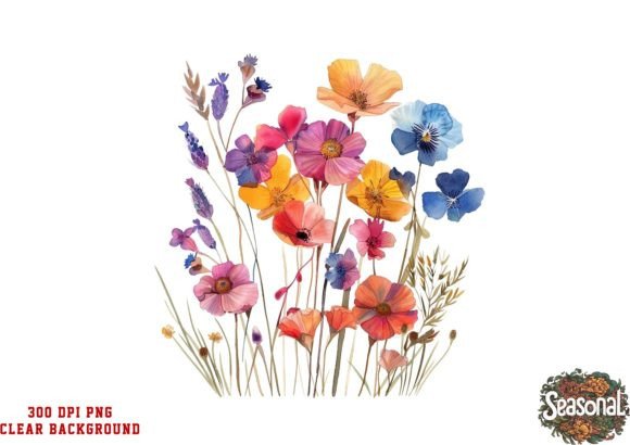 Download Watercolor Spring Wildflower Clipart - Flower Collection