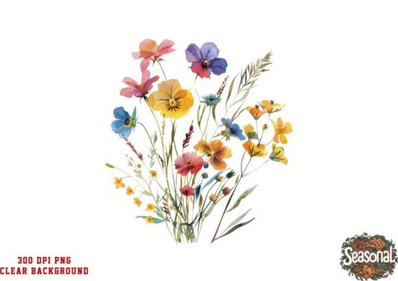 Download Watercolor Wildflower Clipart - Flower Collection
