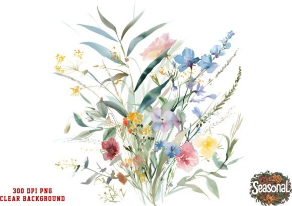 Download Vibrant Wildflower Clipart - Flower Collection